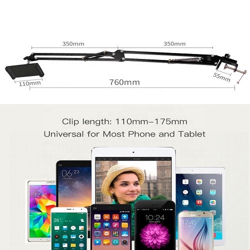 Metal Arm Cell Phone Tablet Adjustable  Stand   Holder