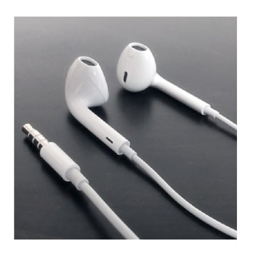Wired Earphones - Compactible With All Phones - White