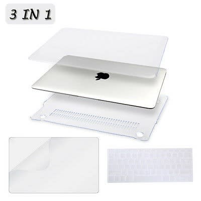 3 In 1 Transparent Shockproof Full Case For Macbook Pro 16 Inches 2020