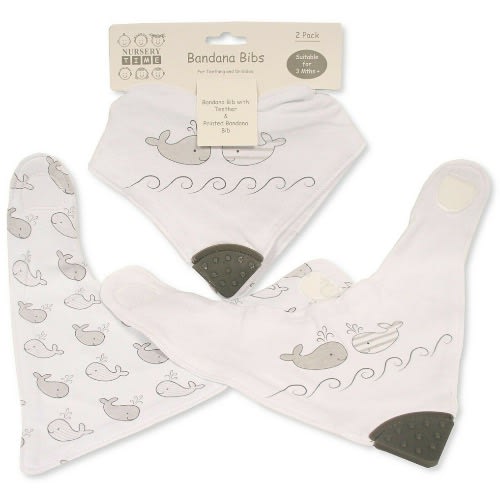 Bandana  Dribble Whale Teething Bib - 2pack