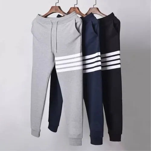 Fashion House Joggers Sweatpants With Thigh Stripes -3 Set