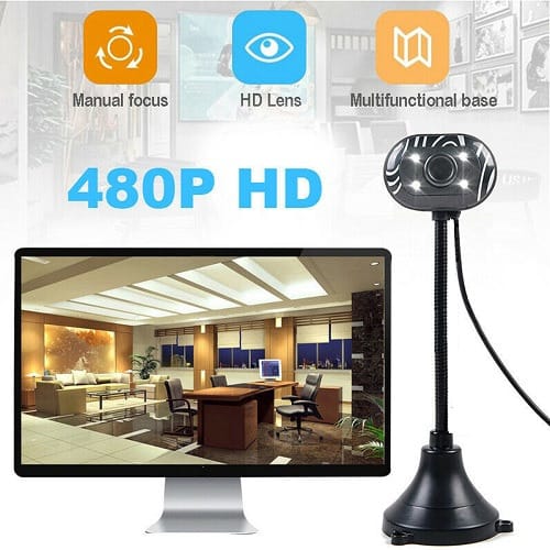 Driverless USB Digital PC Webcam With HD Microphone