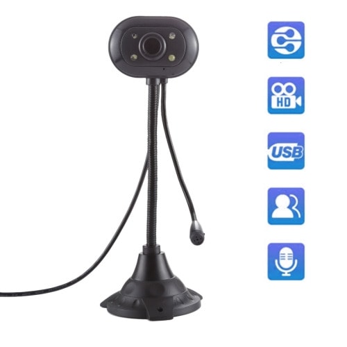 Driverless USB Digital PC Webcam With HD Microphone