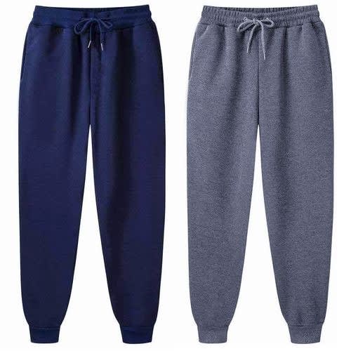 2-in-1 Thick Joggers Pant - Navy Blue & Dark Grey