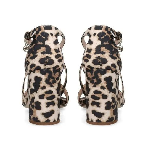 Animal Print Block Heel Sandals