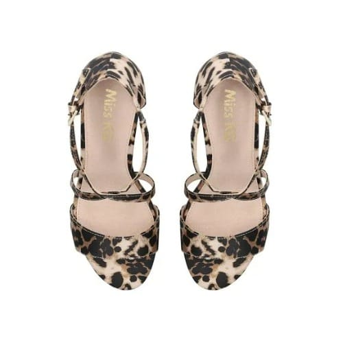 Animal Print Block Heel Sandals