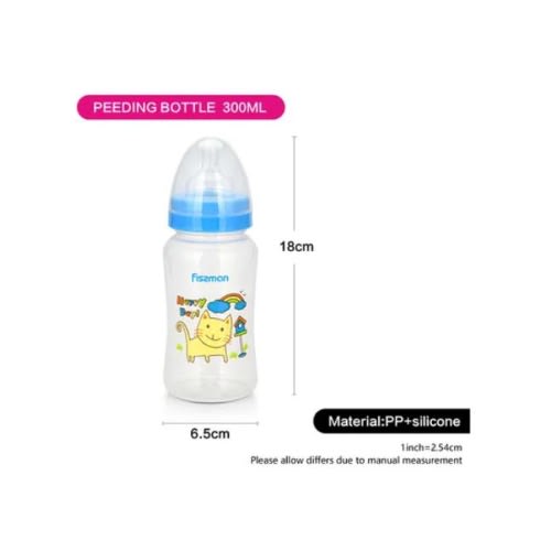 Baby Feeding Bottle With Wide Neck - 300ml - Clear