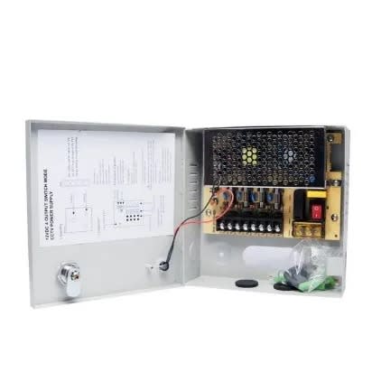 4 Way Channel Fused 12v Dc CCTV Power Supply - Metal