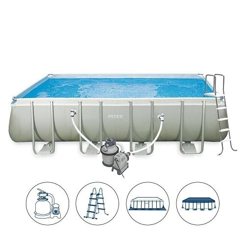 Outdoor Smimming With Ladder - 18' X 9' X 52''