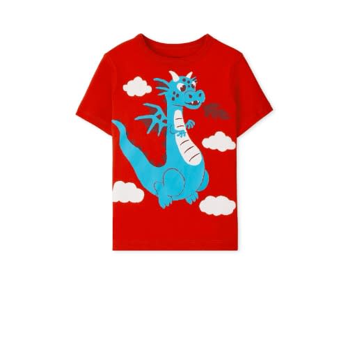 Boys Dragon Graphic Tshirt - Red