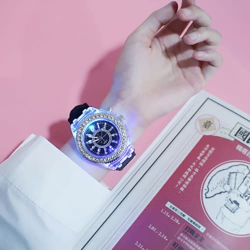 Unisex Rhinestones LED Watch