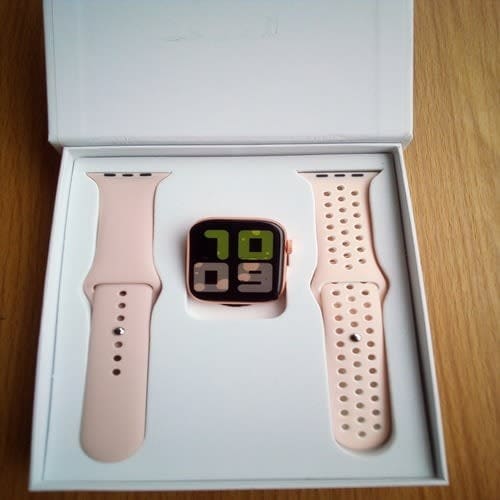 T55 Smart Watch Series 5 With Magnetic Charging, Call And Message Functions - Gold