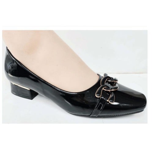 Capveen Short Heel Cour Shoe For Ladies - Black