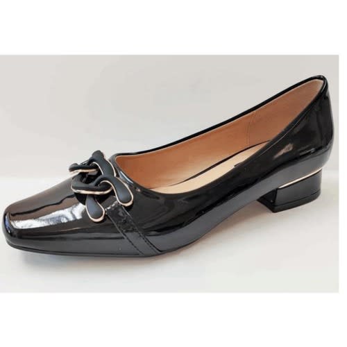 Capveen Short Heel Cour Shoe For Ladies - Black