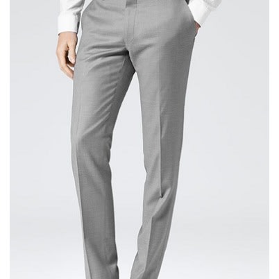 Slim Custom Fits Smart Trouser Pant  - Grey