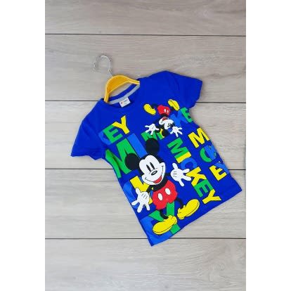 Boy Decorated Mickey Mouse - 2pc Set- Blue/gray