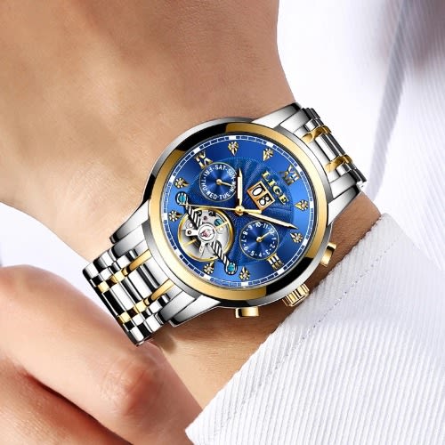 Luxury Automatic Stainless Steel Wristwatch