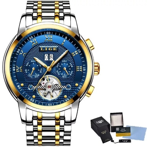 Luxury Automatic Stainless Steel Wristwatch