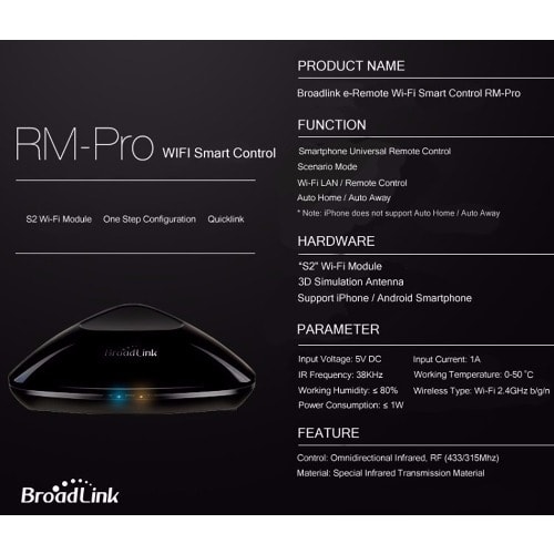 Smart Intelligent Home Automation Broadlink RM3 Pro