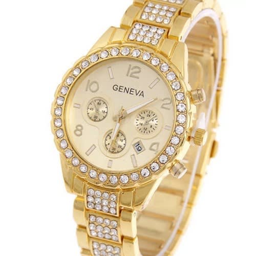 Geneva Exotic Rhinestone Unisex Wrist Watch