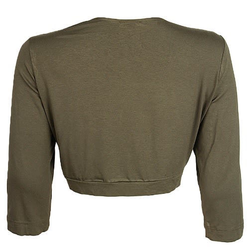 Women's 3 Quarter Sleeve Bulero Jacket -Green
