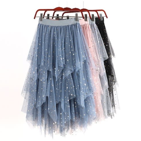 Glittery Flay Skirt - Blue