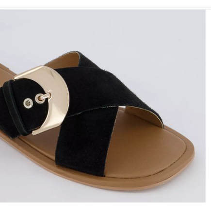Buckle Mule- Black