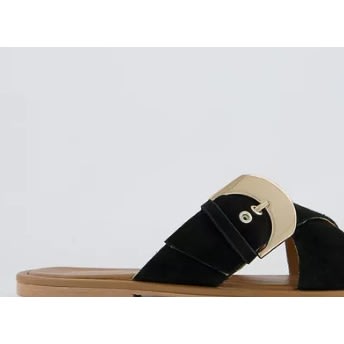 Buckle Mule- Black