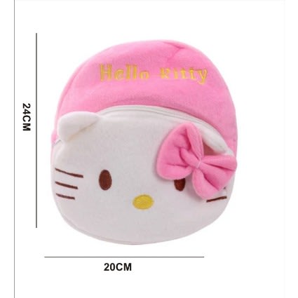 Cute Toddler Kitty Cartoon Plush Kids Bag For 1-3 Years
