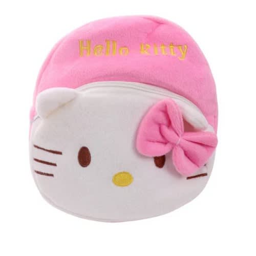 Cute Toddler Kitty Cartoon Plush Kids Bag For 1-3 Years