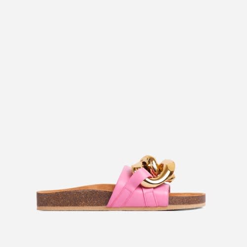Chunky Chain Detail Slides - Pink