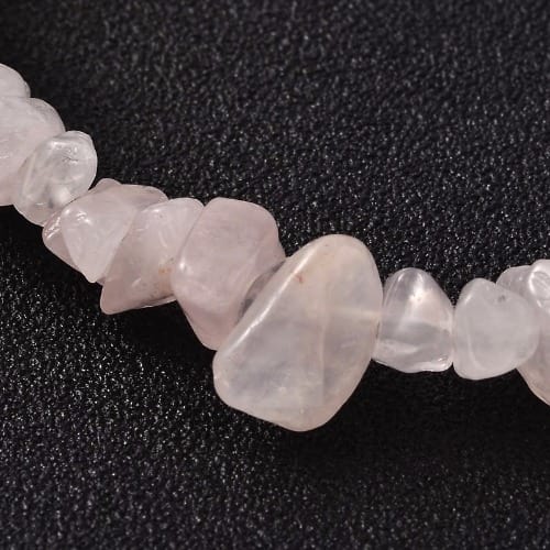 Trendy Natural Rose Quartz Beaded Bracelet