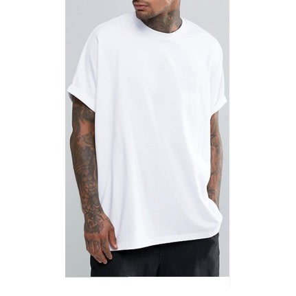 White Oversized T-shirt And Black 6 Pockets Combat Trouser