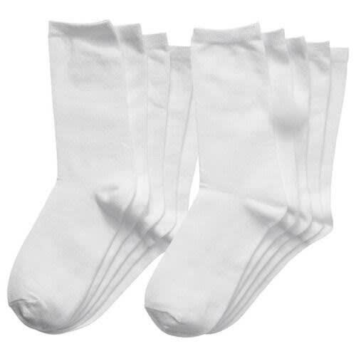 Set Of 12 Kids White Socks