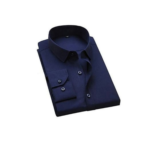 4 Set Of Men Office Corporate Shirts - White + Navy Blue + Ox Blood + Black