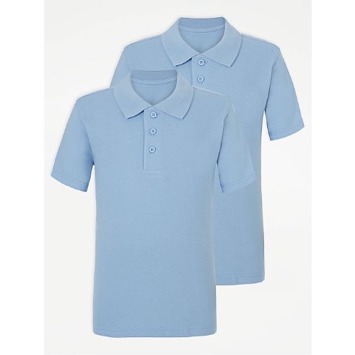2 Pack Unisex Blue Polo