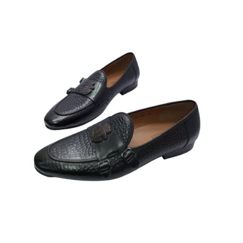 Ostrich Partnered Shoe - Black