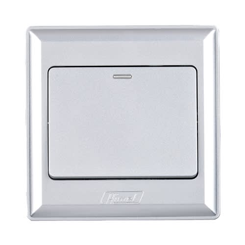 Himel Switch - Advanced Series- 10 Ax - 250V -1 Gang - 2-way || HWDA1S2M - Metallic