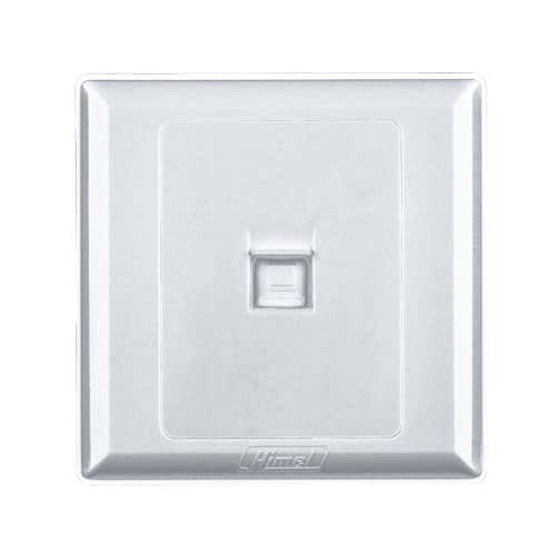 Himel Data Socket- Advanced Series- 1 Gang- Rj45 -8-pin - HWDA1DSM- Metallic