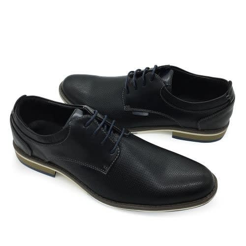 Casual Men's Pu Leather Shoes - Black