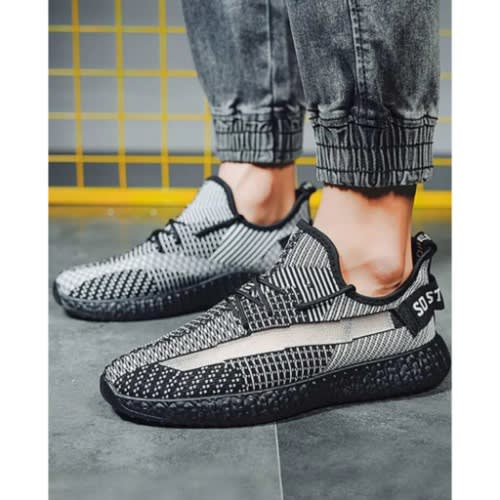 Men's Sport - Casual Sneakers - Black & Ash