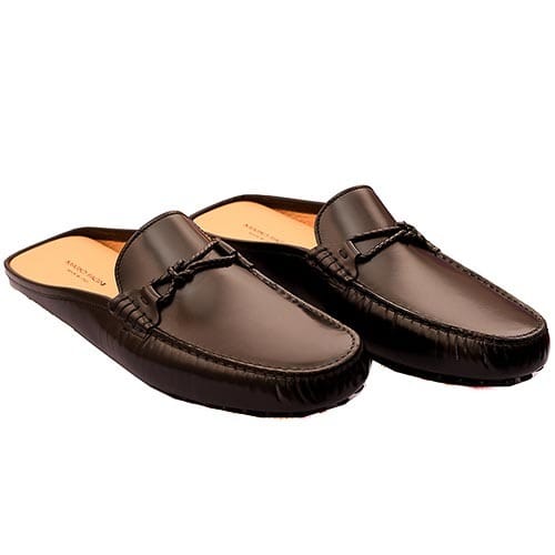 Calfskin Black Half Loafers