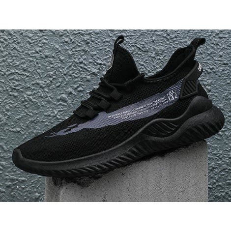 Unisex Sports Sneakers - Black And White