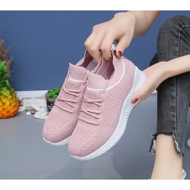 Ladies Mesh Sneakers - Pink