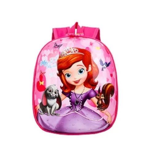 Cute Sofia School Bag For Age 2-5years Girl - 12 Inches By 8 Inches