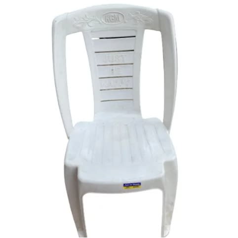 Stackable Plastic Chair - White - 6 Pieces