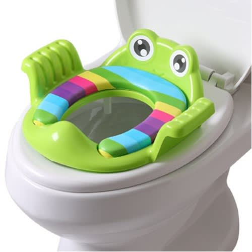 Cartoon Frog Potty Training Seat For Kids-Green