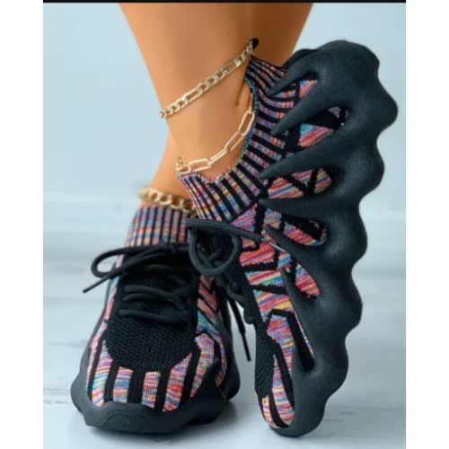 Female Socks Sneakers -Multicolored
