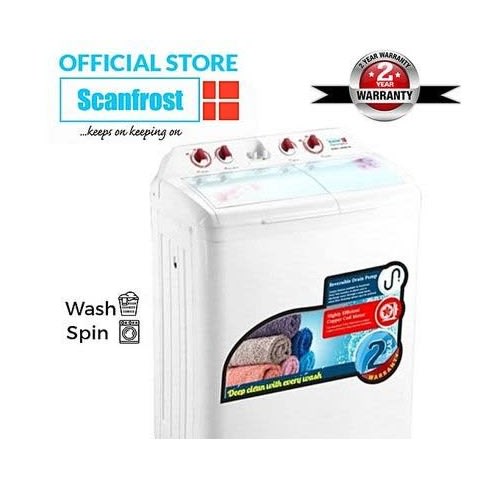 Twin Tub Semi-automatic Washing Machine - 6.8kg Wash and 5kg Spin