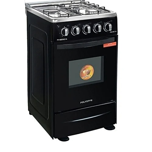 Polystar 4 Bunner Gas Cooker + Auto Ignition & Oven Grill